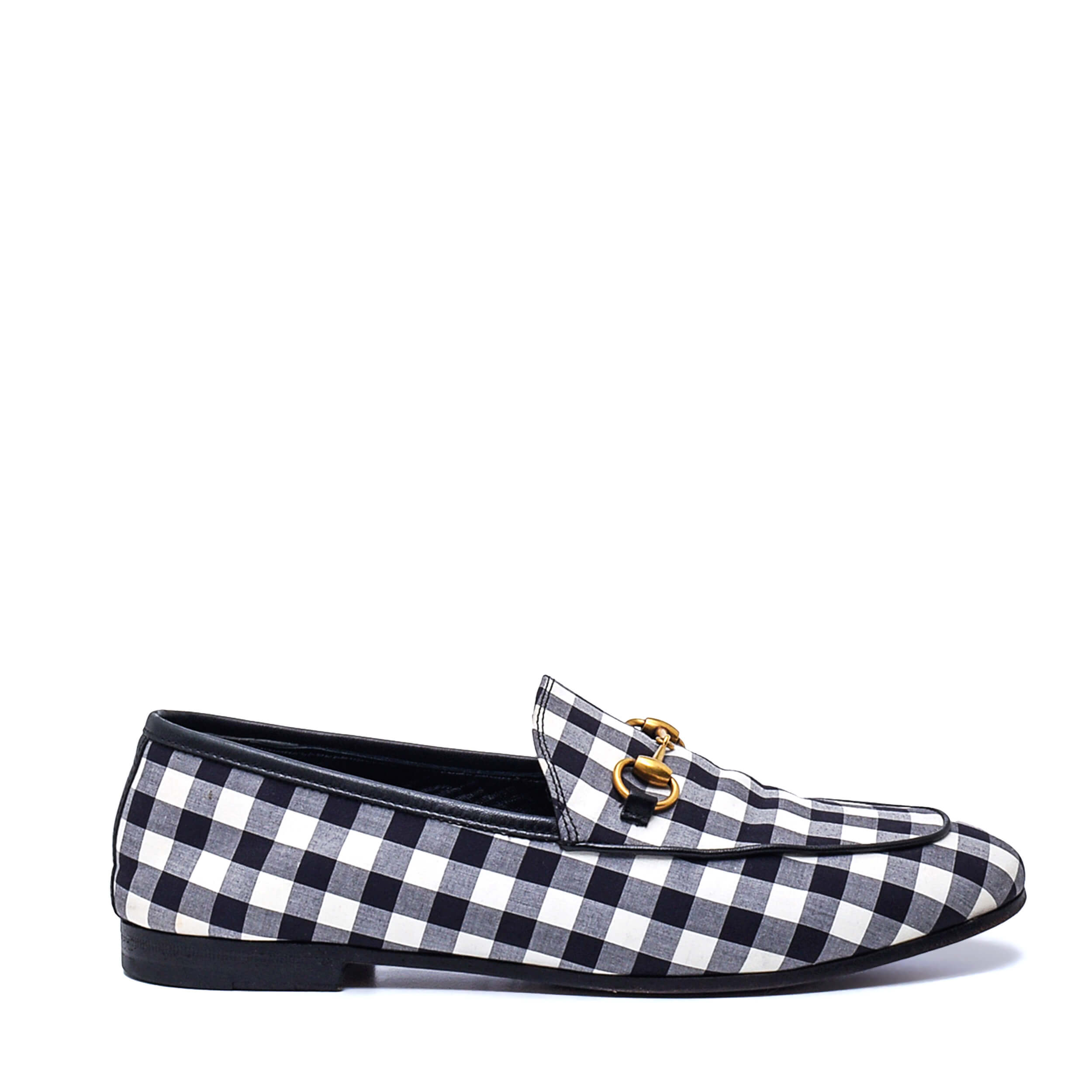 Gucci - Joordan Horsebit  Gingham Loafers / 37,5